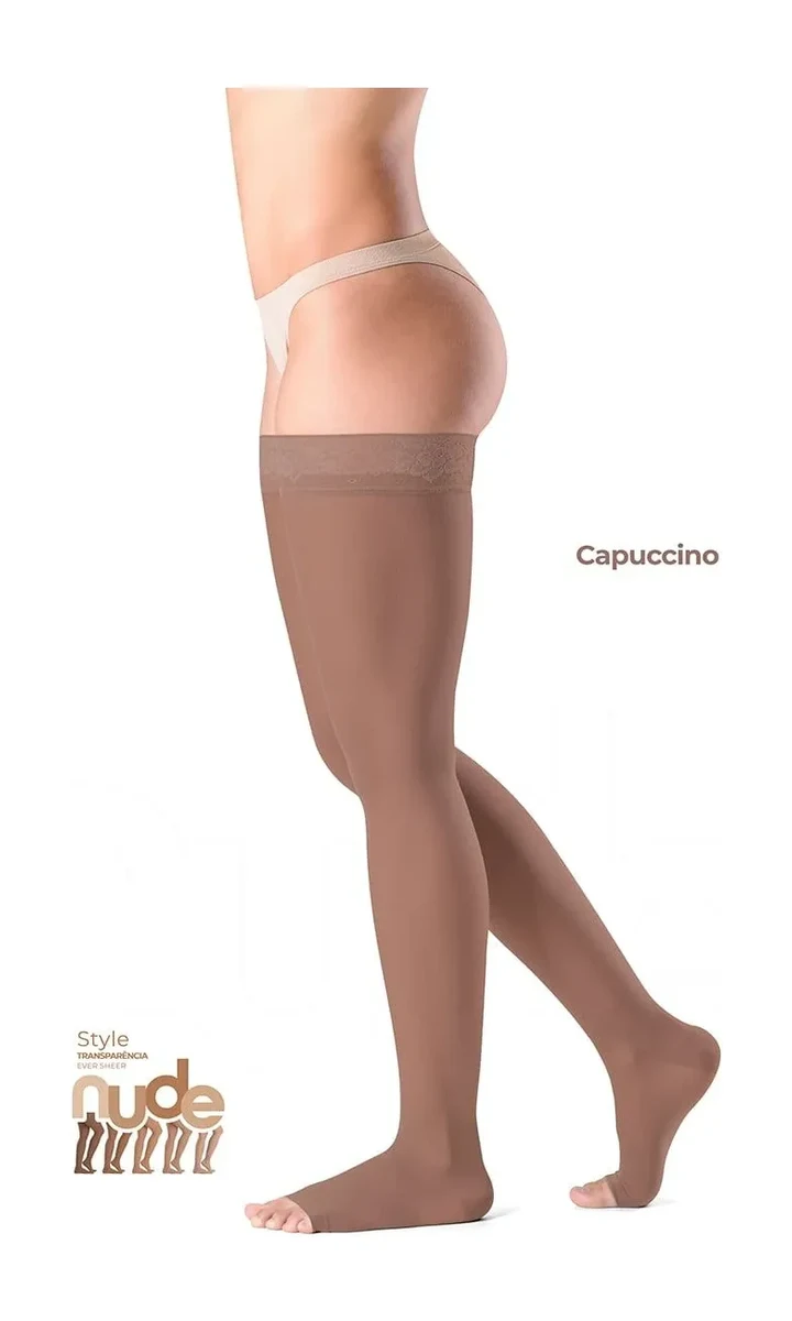 Sigvaris 782 AGH 20-30 mmHg 7/8 Pé Aberto Capuccino