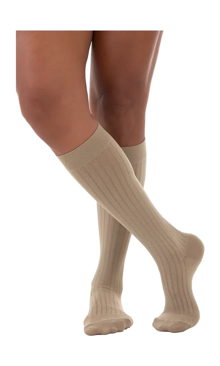 Venosan Supportline Soft AD 18-22 mmHg 3/4 Pé Fechado Caqui