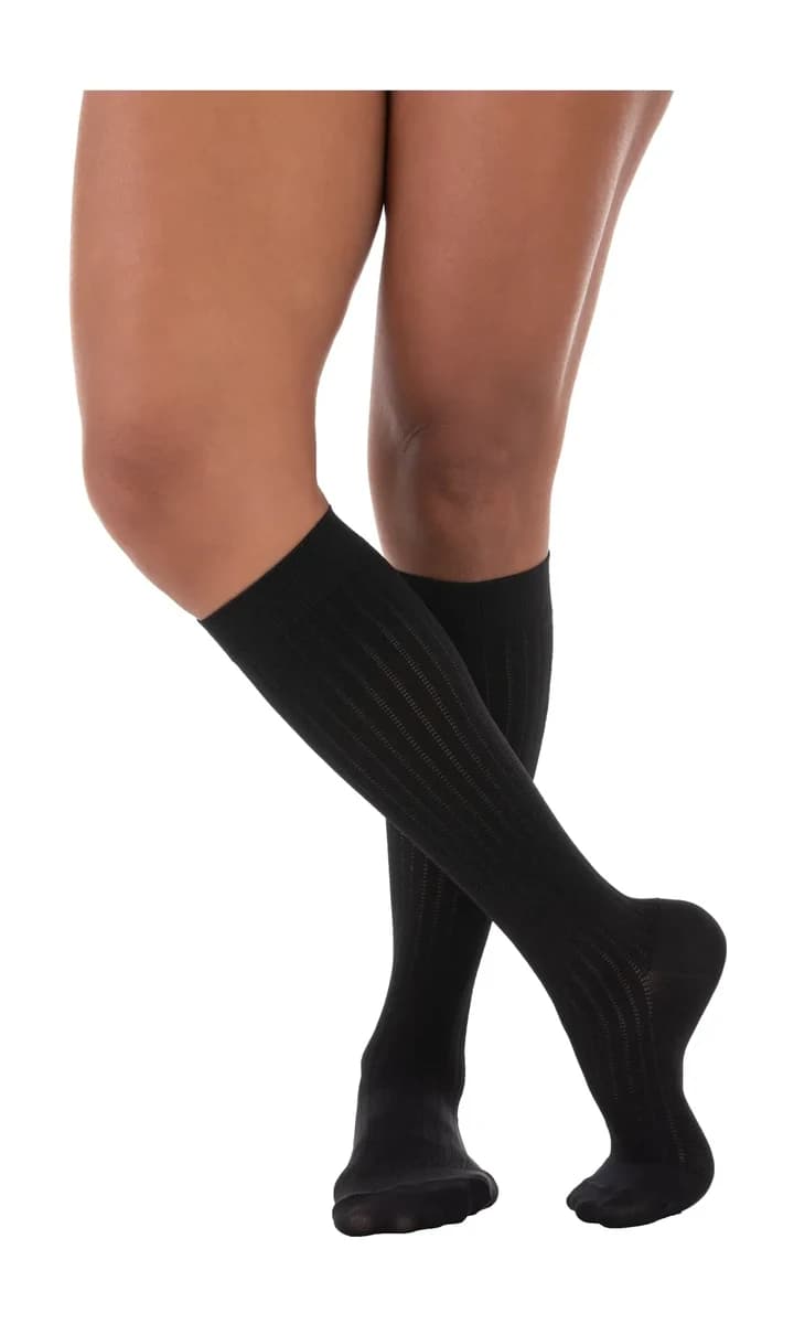Venosan Supportline Soft AD 18-22 mmHg 3/4 Pé Fechado Preto