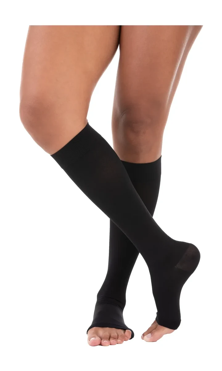 Venosan Ultraline 4000 AD 20-30 mmHg 3/4 Pé Aberto Preto